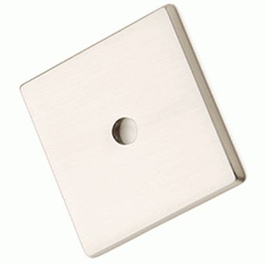 1 1/4 Inch Art Deco Square Back Plate (Brushed Nickel Finish) EMTEK