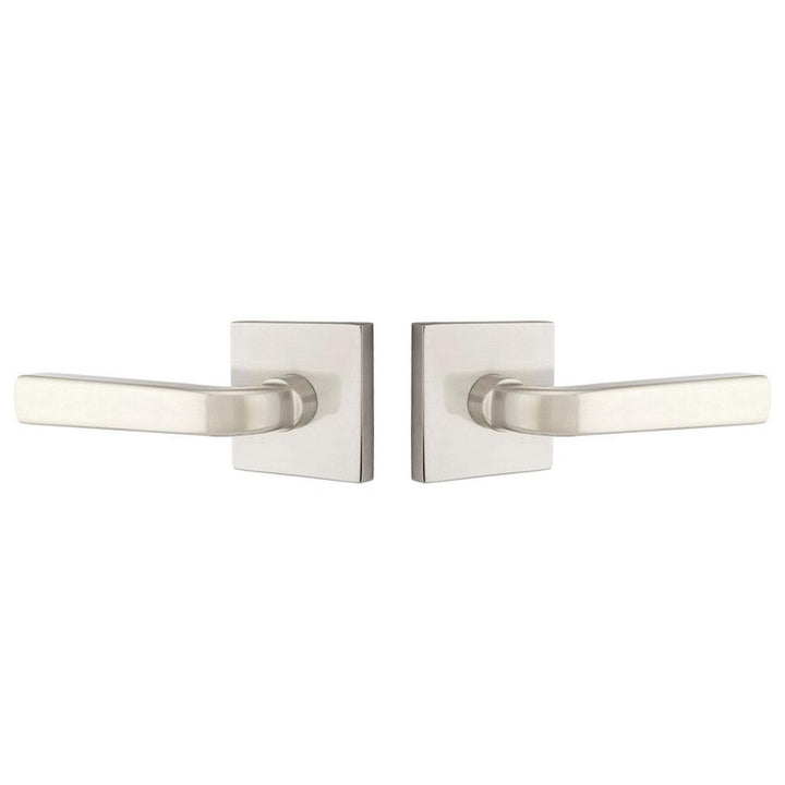 Solid Brass Sion Lever With Square Rosette EMTEK