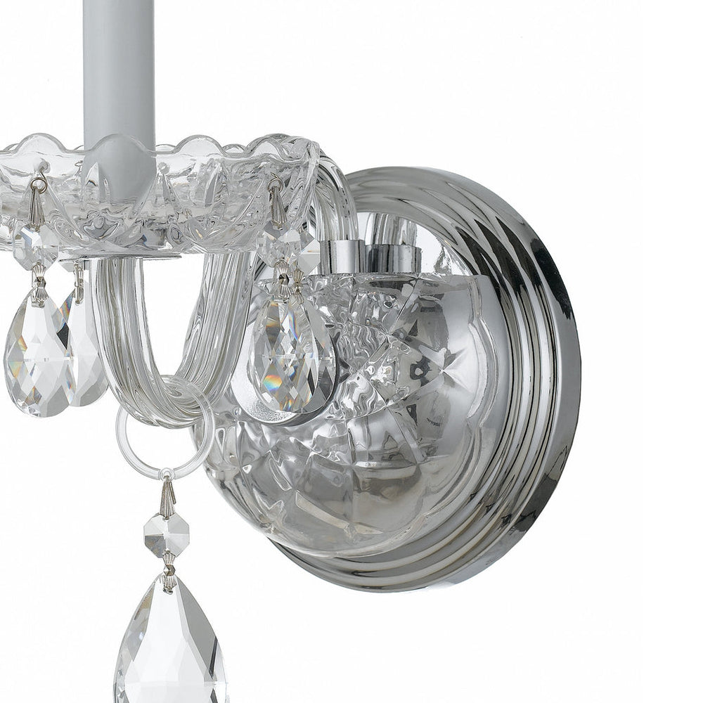 Crystorama Crystorama Traditional Crystal 1 Light Spectra Crystal Polished Chrome Sconce