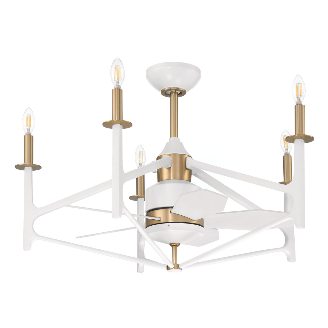 ##Antique Hardware## 24" The Reserve 32 in White/Satin Brass w/ White Blades