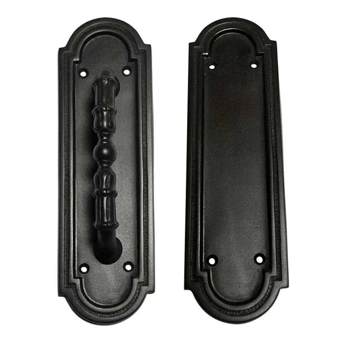8 3/8 Inch Solid Brass Arched Style Push And Pull Plate (Several Finishes Available) COPPER MOUNTAIN HARDWARE