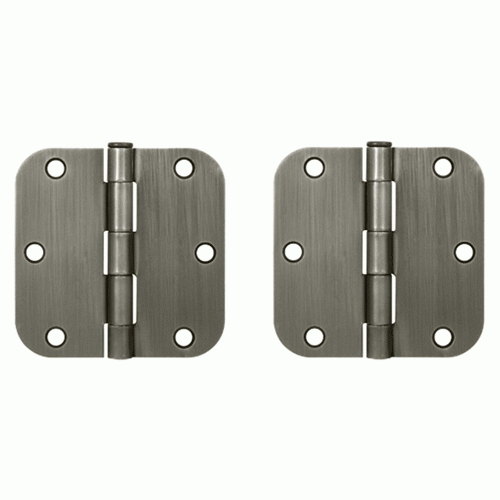 3 1/2 Inch x 3 1/2 Inch Steel Hinge (Antique Nickel Finish) DELTANA