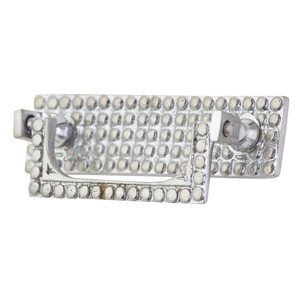 3 3/8 Inch Overall (2 5/8 Inch c-c) Solid Brass Studded Bail Pull (Satin Nickel Finish) COPPER MOUNTAIN HARDWARE