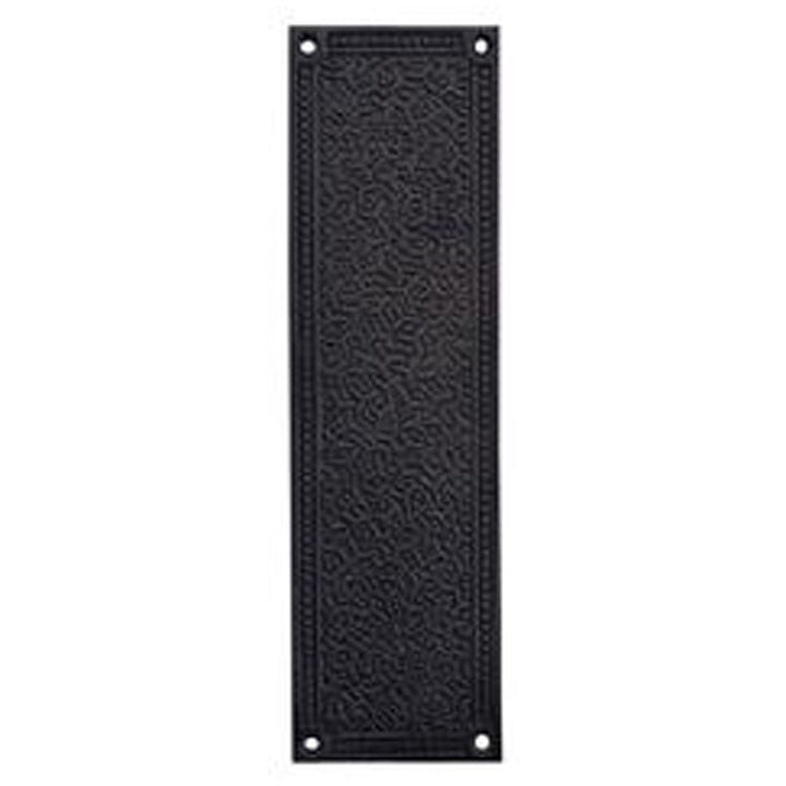 12 Inch Solid Brass Rice Pattern Push Plate (Several Finishes Available) COPPER MOUNTAIN HARDWARE