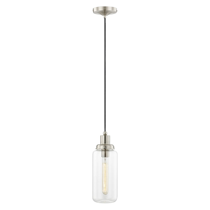1 Light Brushed Nickel Single Pendant Pendant Livex