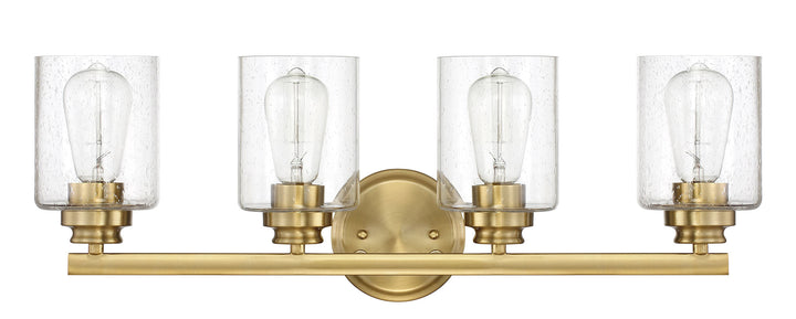 ##Antique Hardware## Bolden 4 Light Vanity in Satin Brass