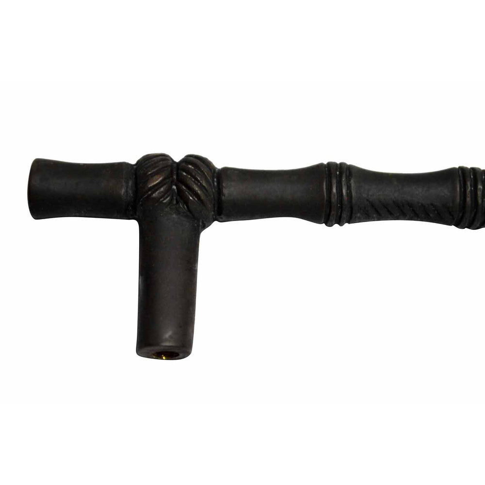 6 Inch Overall (4 1/2 Inch c-c) Japanese Bamboo Pull (Black Bronze Finish) COPPER MOUNTAIN HARDWARE