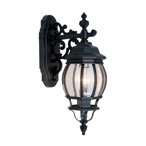 1 Light Textured Black Outdoor Wall Lantern Livex