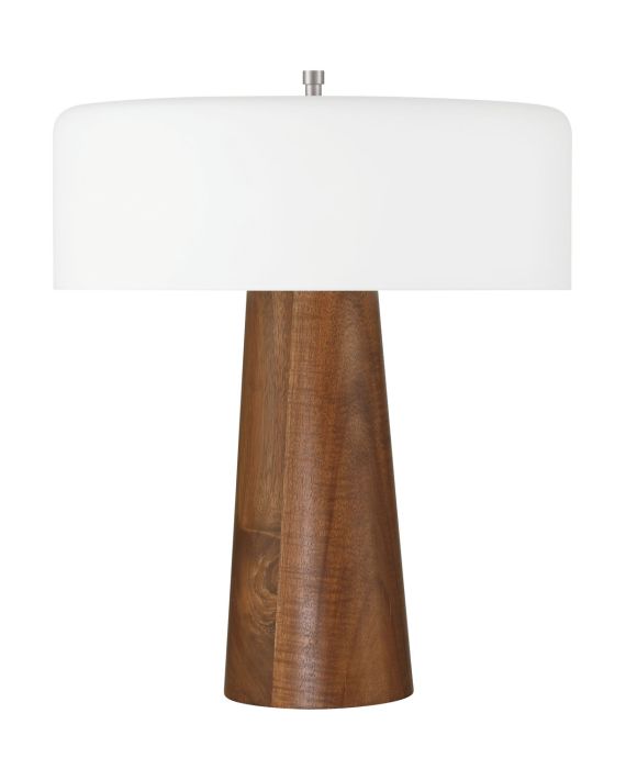 ##Antique Hardware## 1 Light LED Table Lamp in Walnut