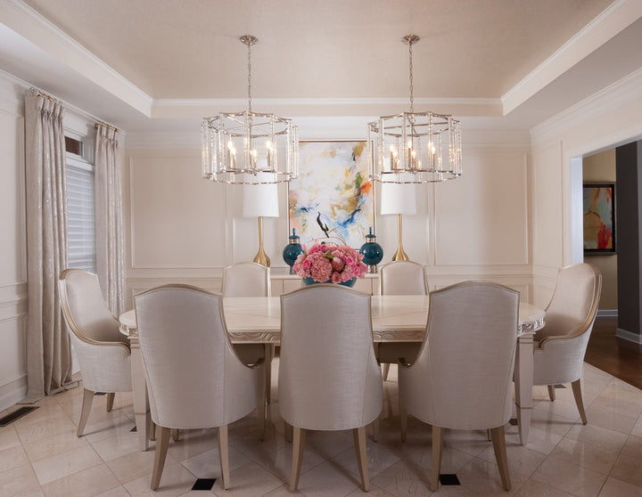 Crystorama Crystorama Carson 6 Light Polished Nickel Chandelier