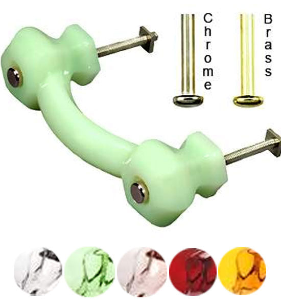 COPPER MOUNTAIN HARDWARE Authentic Glass Drawer Handles & Furniture Pulls  in 14 Colors