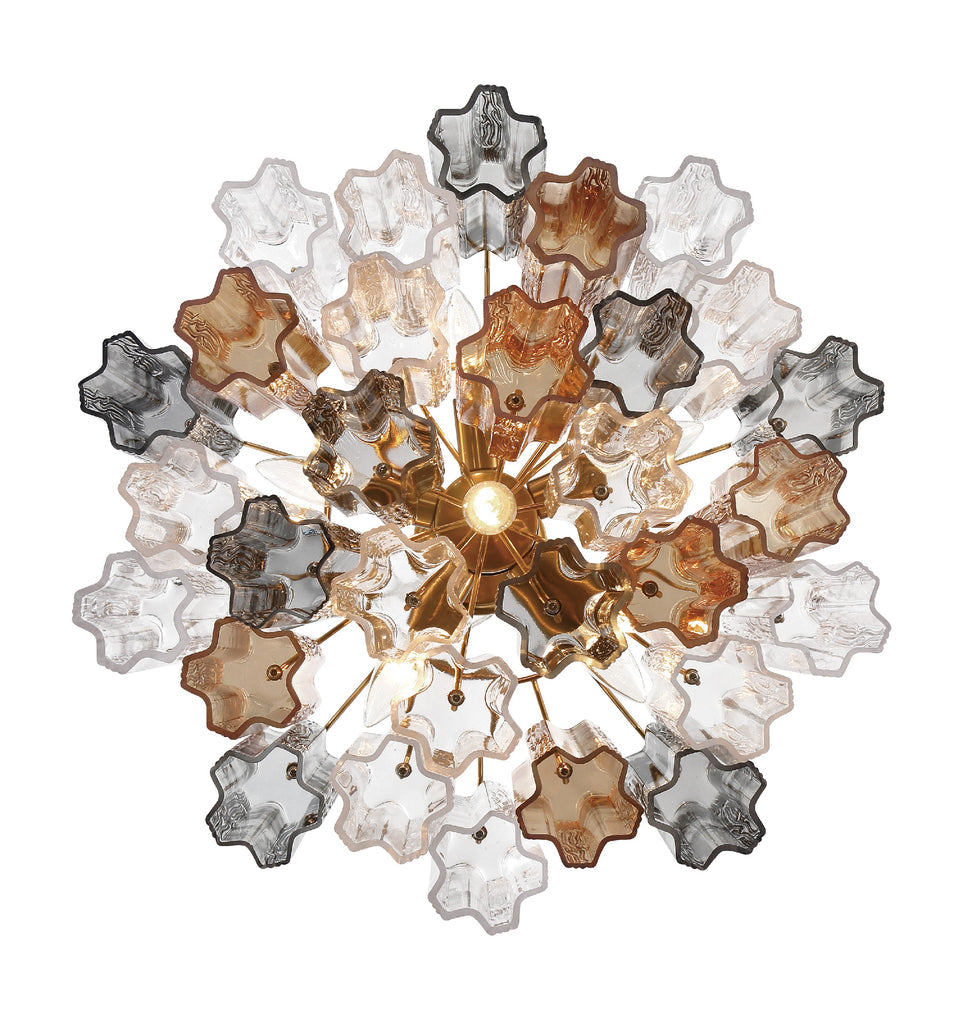 Crystorama Crystorama Addis 6 Light Aged Brass Chandelier