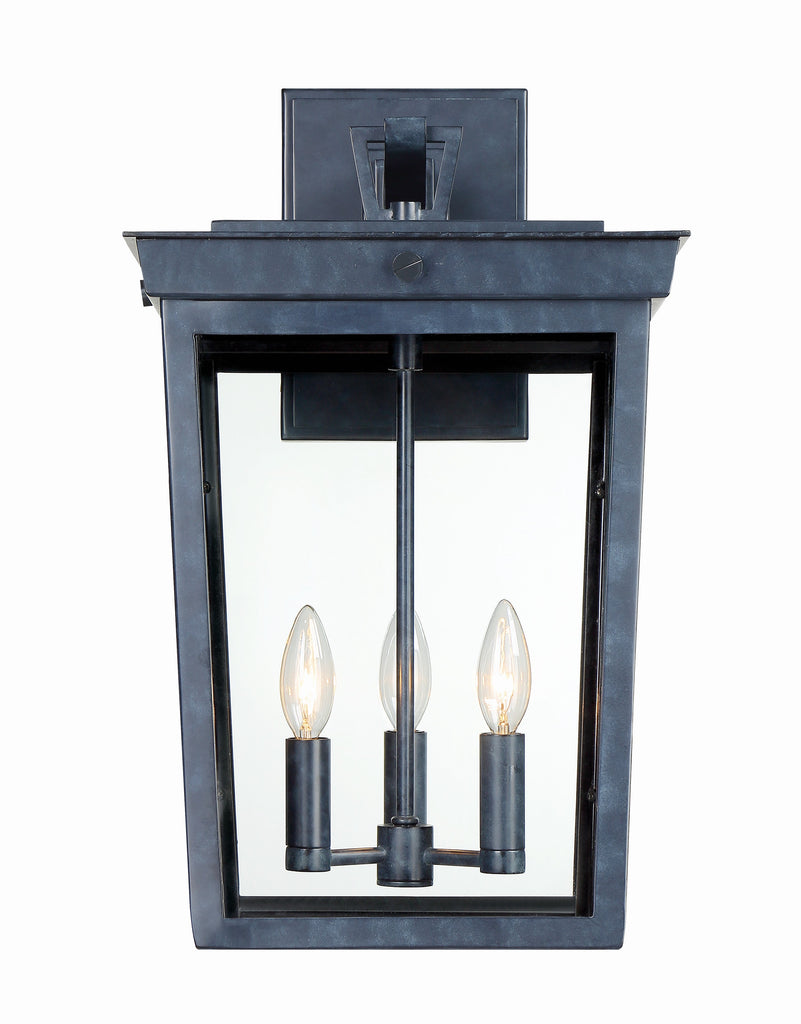 Crystorama Crystorama Belmont 3 Light Graphite Outdoor Sconce