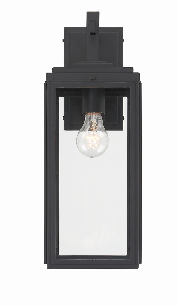 Crystorama Crystorama Byron 1 Light Matte Black Outdoor Sconce