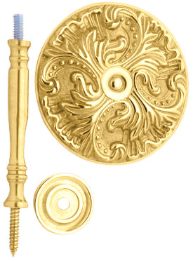 Solid Brass Baroque Curtain Tie Back (Several Finishes Available)