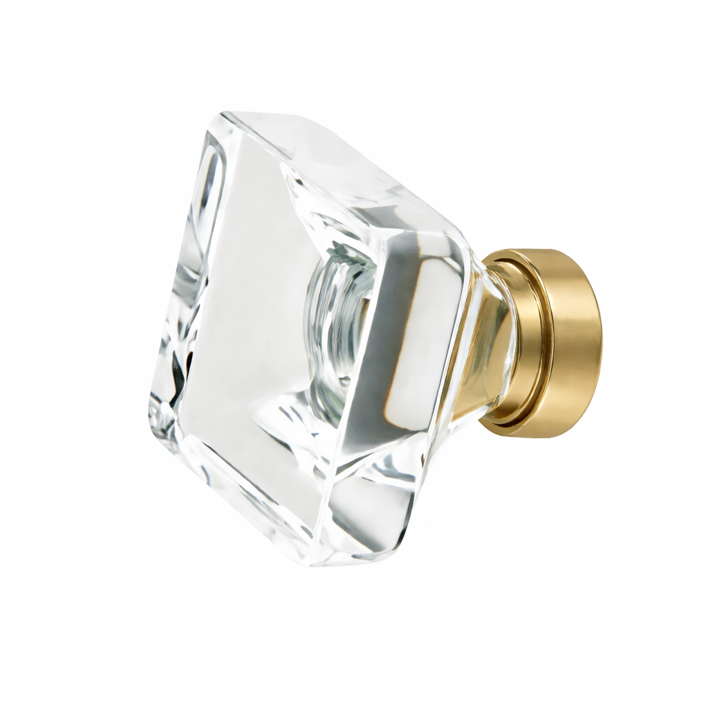 1 5/8 Inch Clear Crystal Glass Lido Cabinet & Furniture Knob