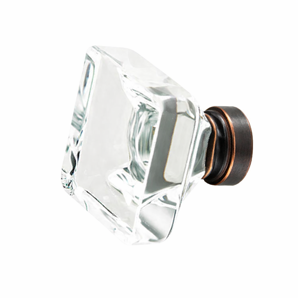 1 3/8 Inch Clear Crystal Glass Lido Cabinet & Furniture Knob