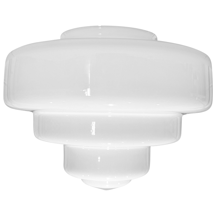 15 1/2 Inch Manhattan Skyscraper Nouveau Style Semi-Flush Mount Light (Satin Nickel Finish) COPPER MOUNTAIN HARDWARE