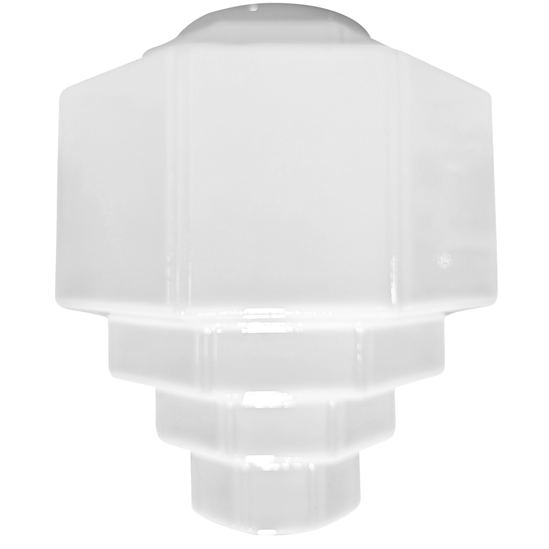 19 1/2 Inch Manhattan Skyscraper Grandeur Style Semi-Flush Mount Light (Satin Nickel Finish) COPPER MOUNTAIN HARDWARE
