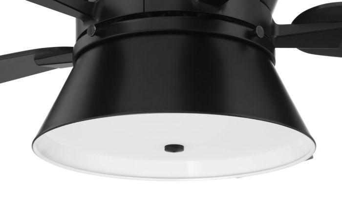 ##Antique Hardware## 52" Dominick in Flat Black  w/ Flat Black/Greywood Blades