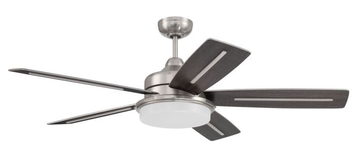 ##Antique Hardware## 54" Drew in Brushed Polished Nickel w/ Brushed Nickel/Greywood Blades