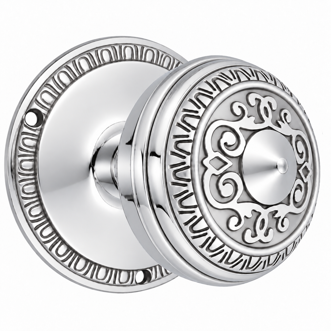 Egg & Dart Rosette Door Set with Egg & Dart Door Knobs (Several Finishes Available)