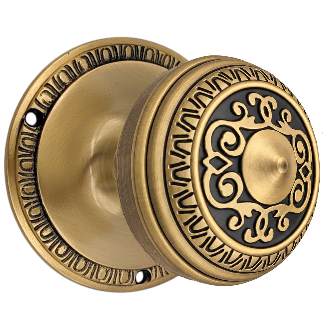 Egg & Dart Rosette Door Set with Egg & Dart Door Knobs (Several Finishes Available)
