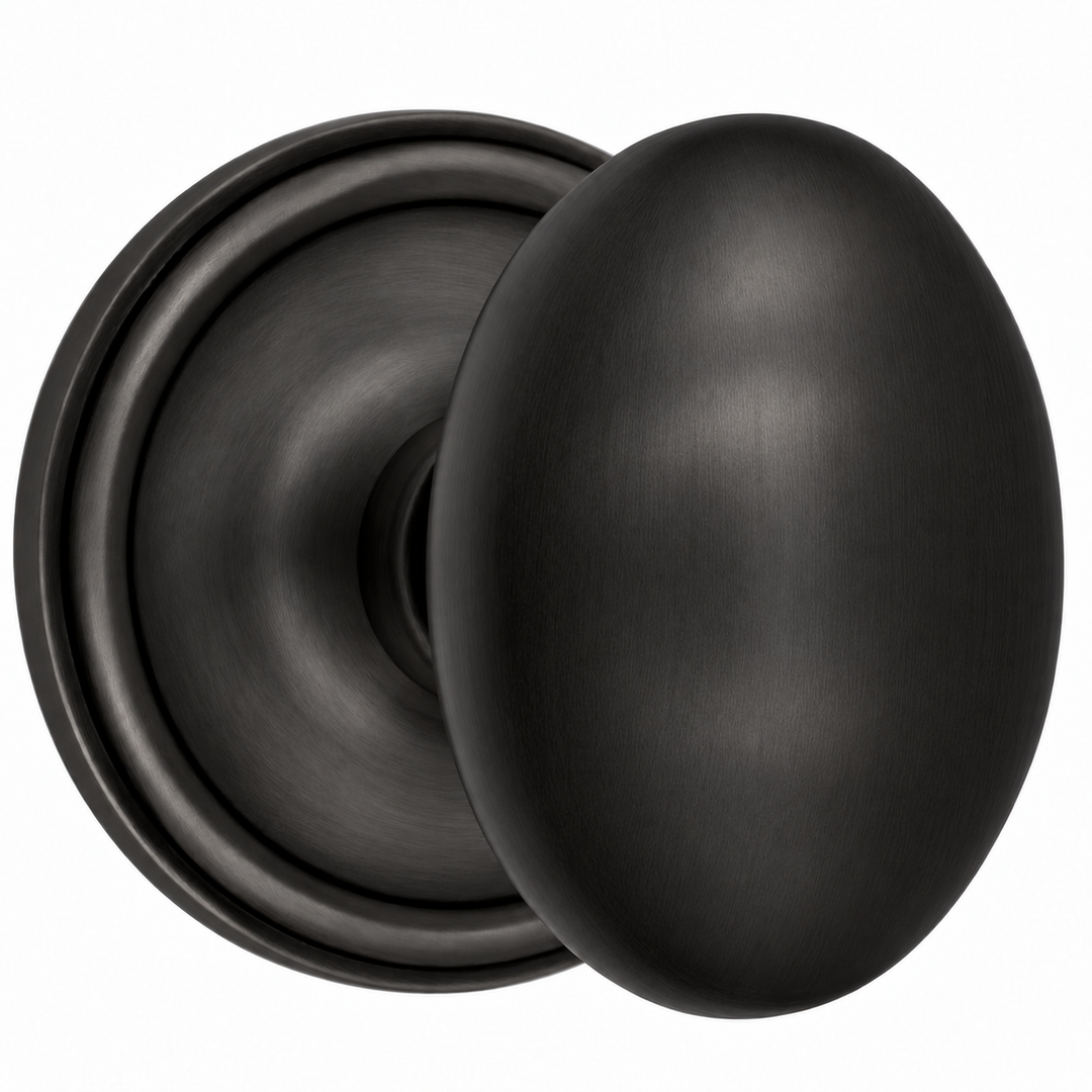 Traditional Rosette Door Set with Egg Style Door Knobs (Several Finishes Available)
