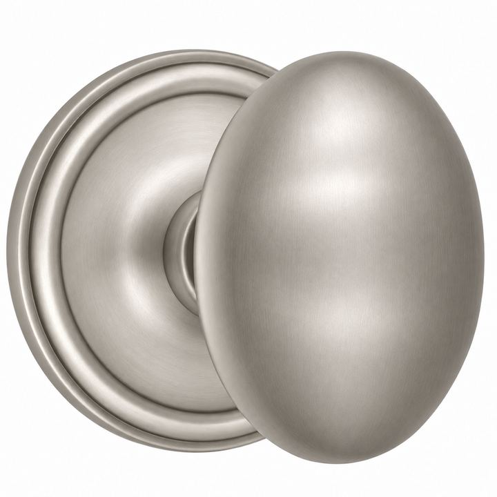 Traditional Rosette Door Set with Egg Style Door Knobs (Several Finishes Available)
