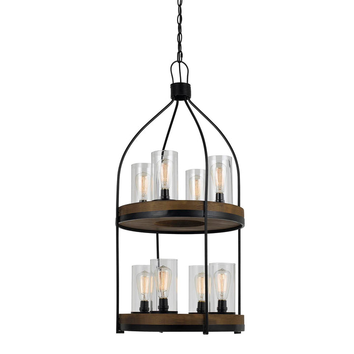 60W X 8 CHARDON METAL/WOOD FIXTURE(EDISON BULBS NOT INCLUDED) Cal Lighting