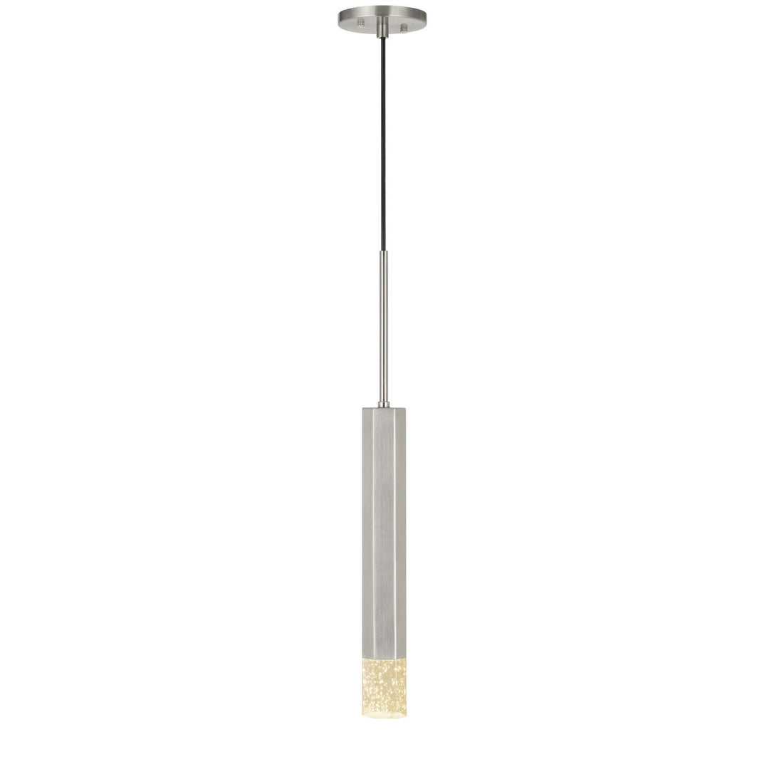 TROY INTEGRATED LED DIMMABLE HEXAGONALUMINUM CASTED 1 LIGHT PENDANT WITH GLASS DIFFUSER Pendant Cal Lighting