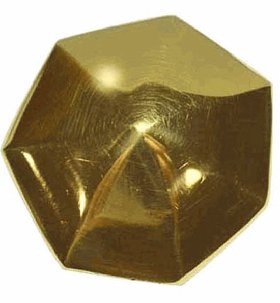 1 3/8 Inch Solid Brass Heptagonal Cabinet & Furniture Knob COPPER MOUNTAIN HARDWARE