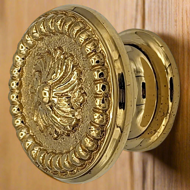 1 3/5 Inch Beaded Floral Cabinet Knob (Several Finishes Available) COPPER MOUNTAIN HARDWARE