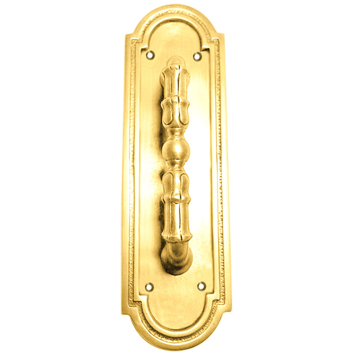 8 3/8 Inch Solid Brass Arched Style Push And Pull Plate (Several Finishes Available)