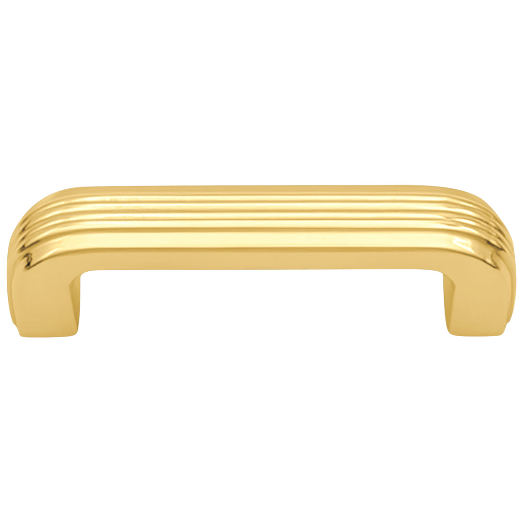 3 1/2 inch Overall (3 inch C-C) Moderne Deco Cabinet Pull (Several Finishes Available)