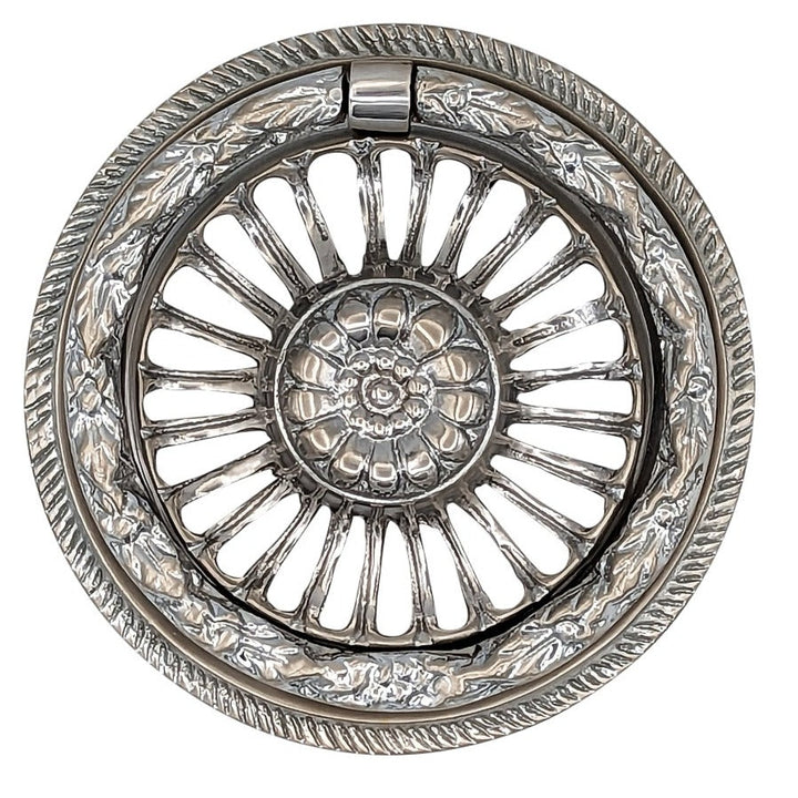 3 5/8 Inch Solid Brass Radiant Flower Drawer Ring Pull COPPER MOUNTAIN HARDWARE