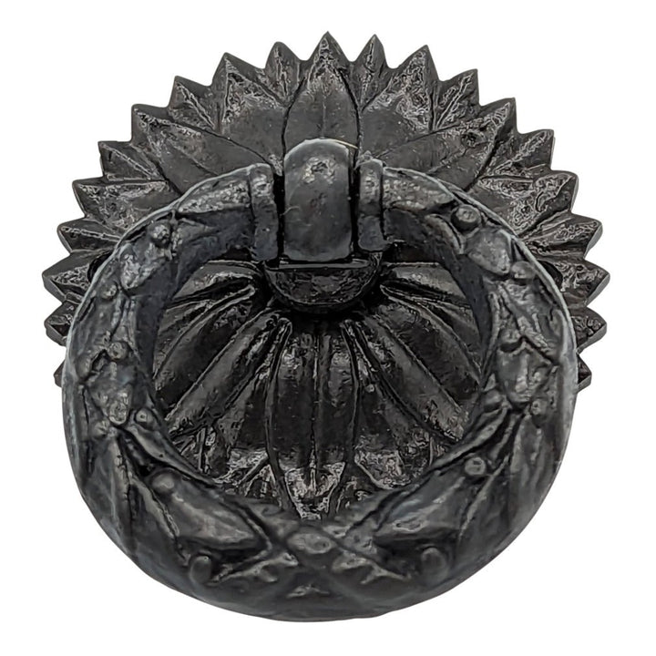 2 Inch Solid Brass Radiant Leaves Ring Pull COPPER MOUNTAIN HARDWARE