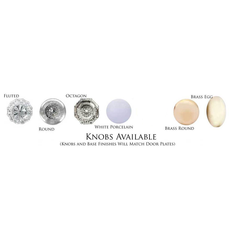 Round Crystal Entryway Set with Victorian Back Plate COPPER MOUNTAIN HARDWARE