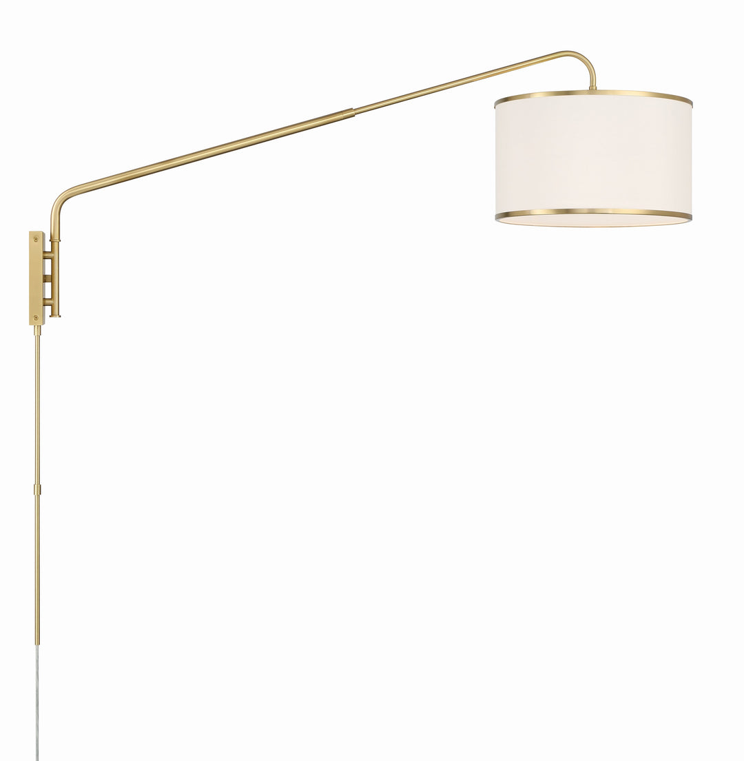 Crystorama Crystorama Mallory 1 Light Soft Brass Task Sconce
