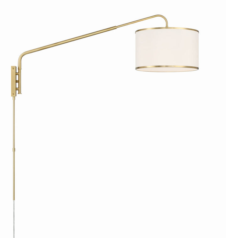 Crystorama Crystorama Mallory 1 Light Soft Brass Task Sconce