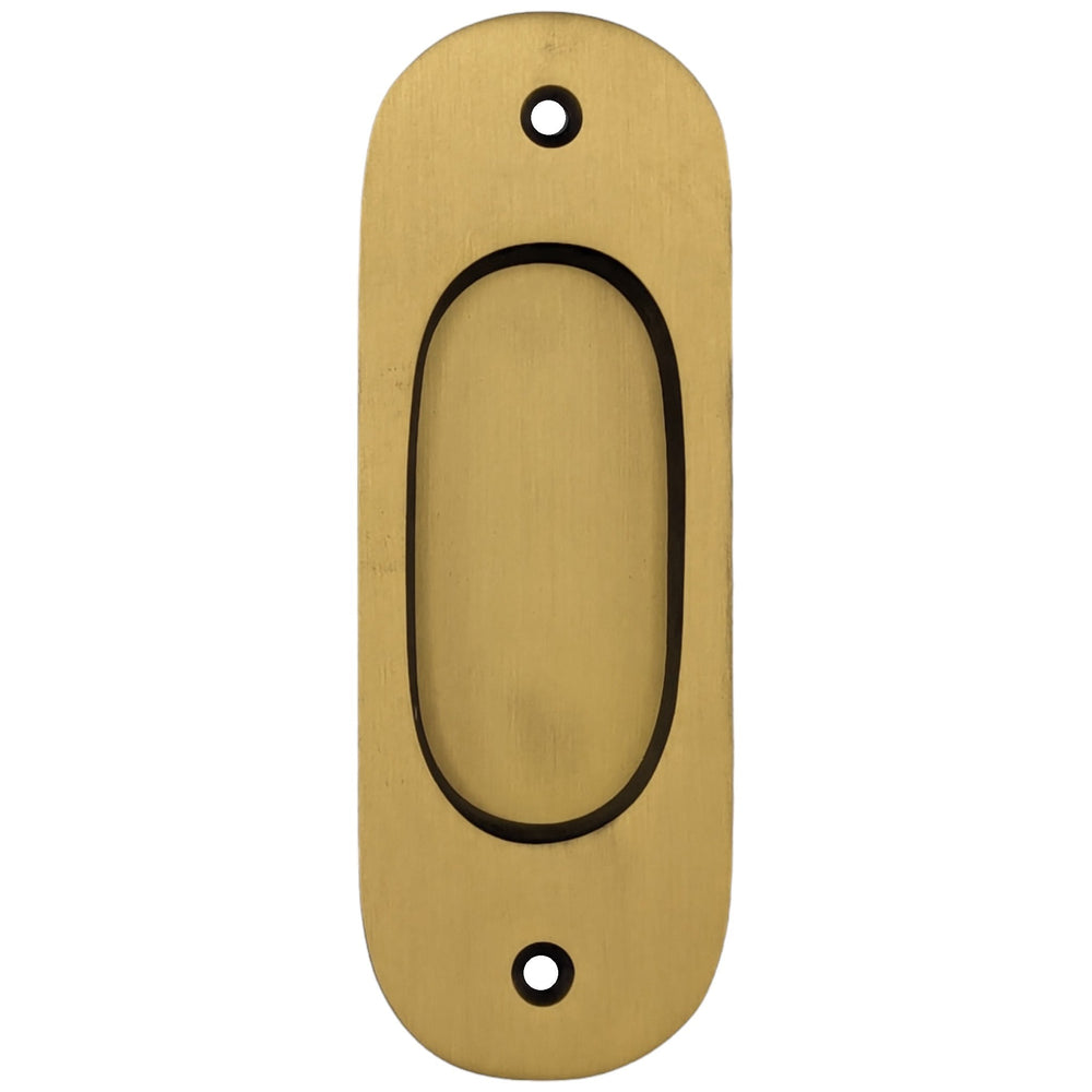 5 Inch Traditional Oval Pocket Door Pull (Several Finishes Available) COPPER MOUNTAIN HARDWARE