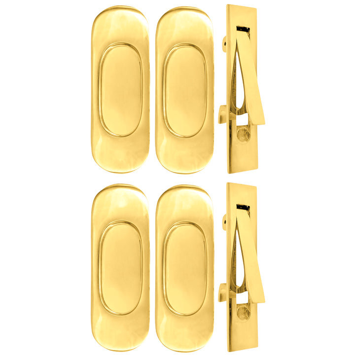 Traditional Oval Pocket Door Set (Several Finishes Available)