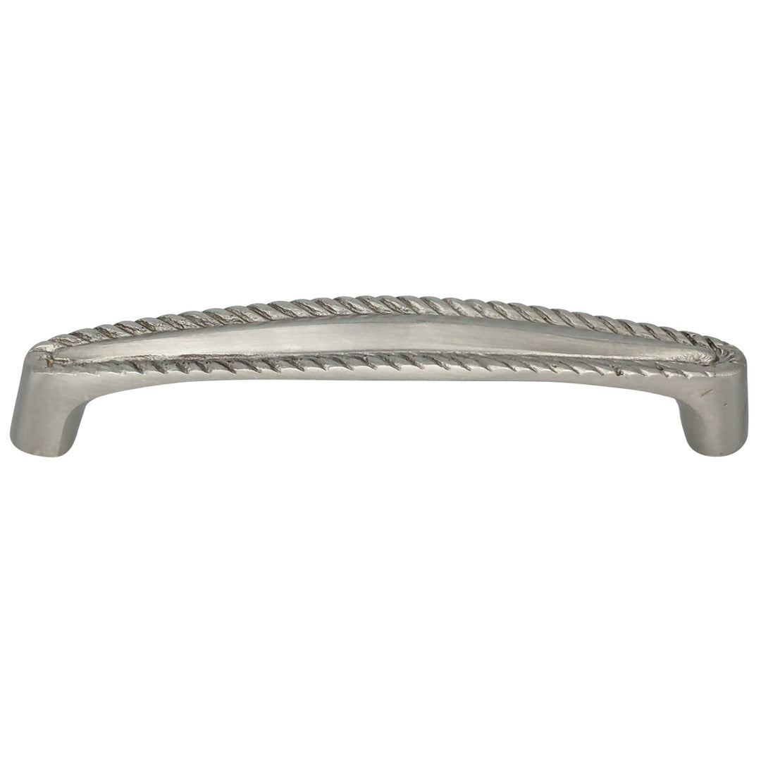 4 Inch Overall (3 3/4 Inch c-c) Solid Brass Georgian Roped Style Pull COPPER MOUNTAIN HARDWARE