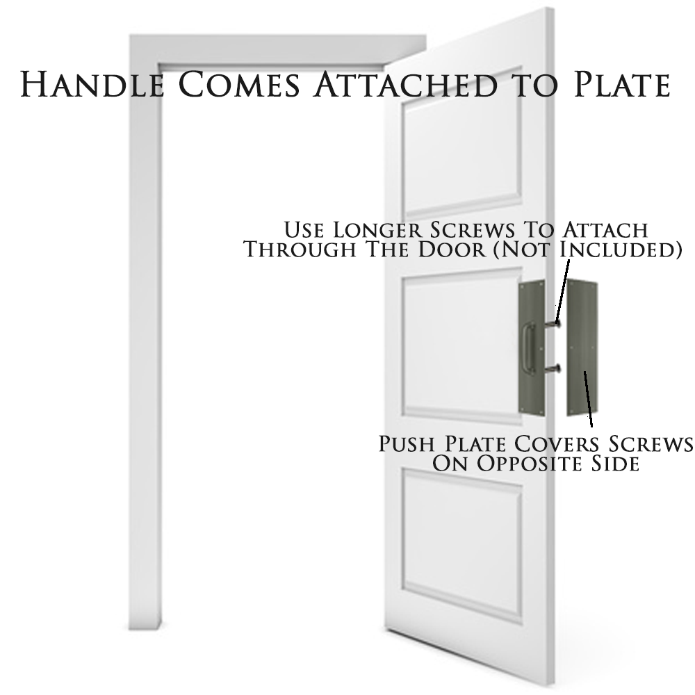 18 Inch Craftsman Style Door Pull & Push Plate Set COPPER MOUNTAIN HARDWARE