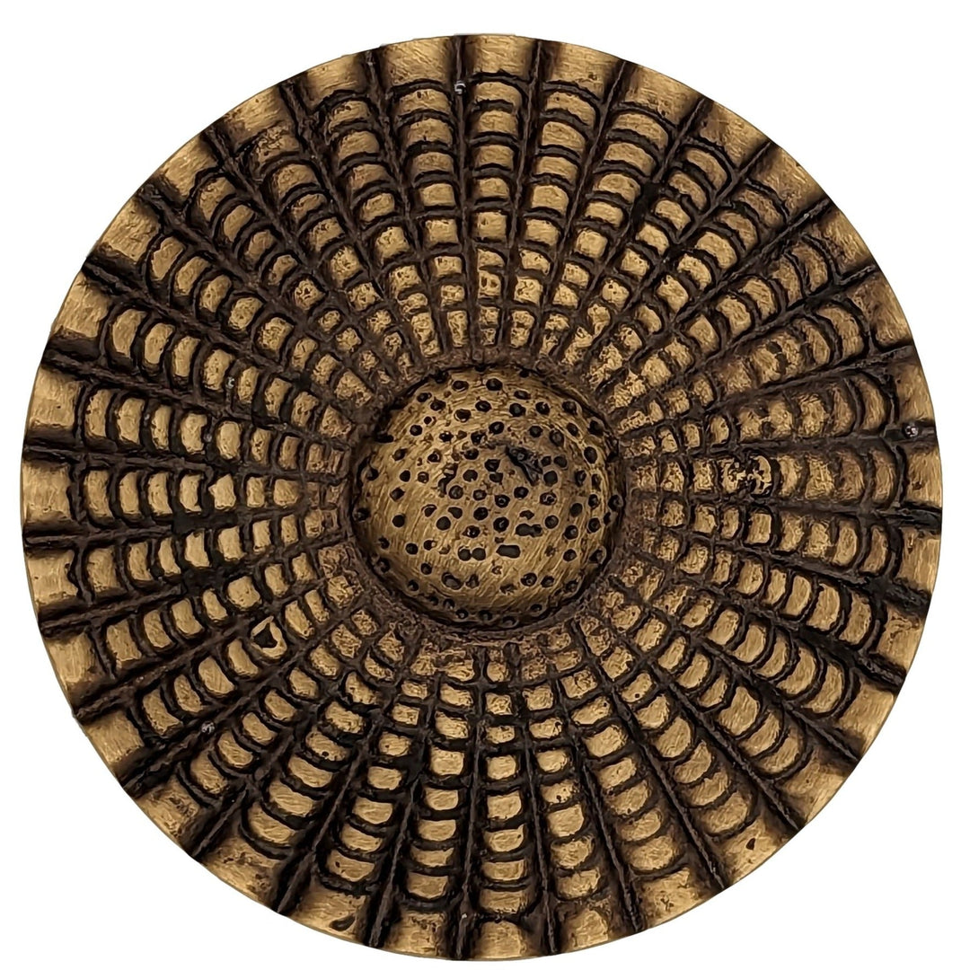 COPPER MOUNTAIN HARDWARE Solid Brass Art Deco Style Round Cabinet & Furniture Knob