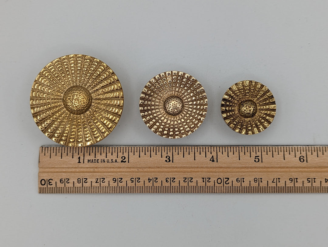 COPPER MOUNTAIN HARDWARE Solid Brass Art Deco Style Round Cabinet & Furniture Knob
