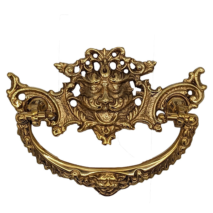 4 1/8 Inch Solid Brass Rococo Gargoyle Bail Pull COPPER MOUNTAIN HARDWARE