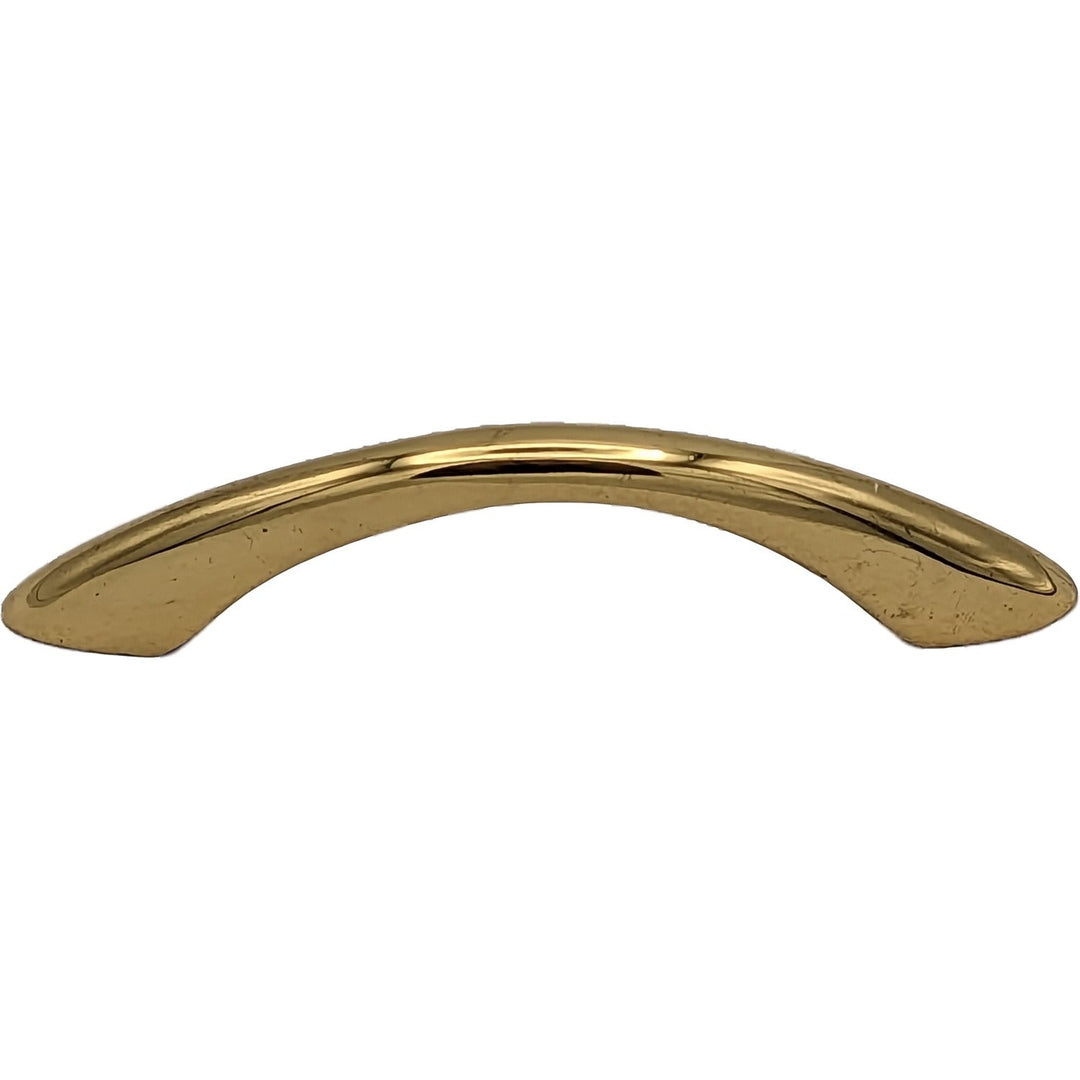 COPPER MOUNTAIN HARDWARE Brass Curved Traditional Cabinet & Furniture Pull