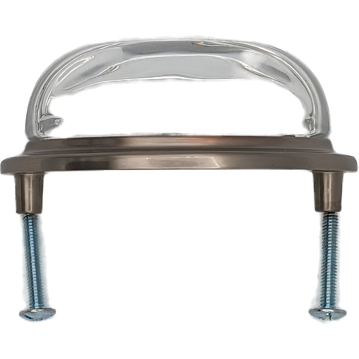 COPPER MOUNTAIN HARDWARE Solid Brass Crystal Clear Glass Cabinet Drawer & Furniture Cup Pull