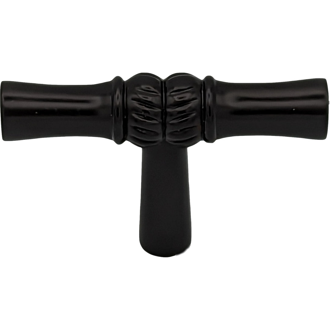 2 Inch Solid Brass T Shape Japanese Bamboo Style Cabinet and Furniture Knob (Several Finishes Available)